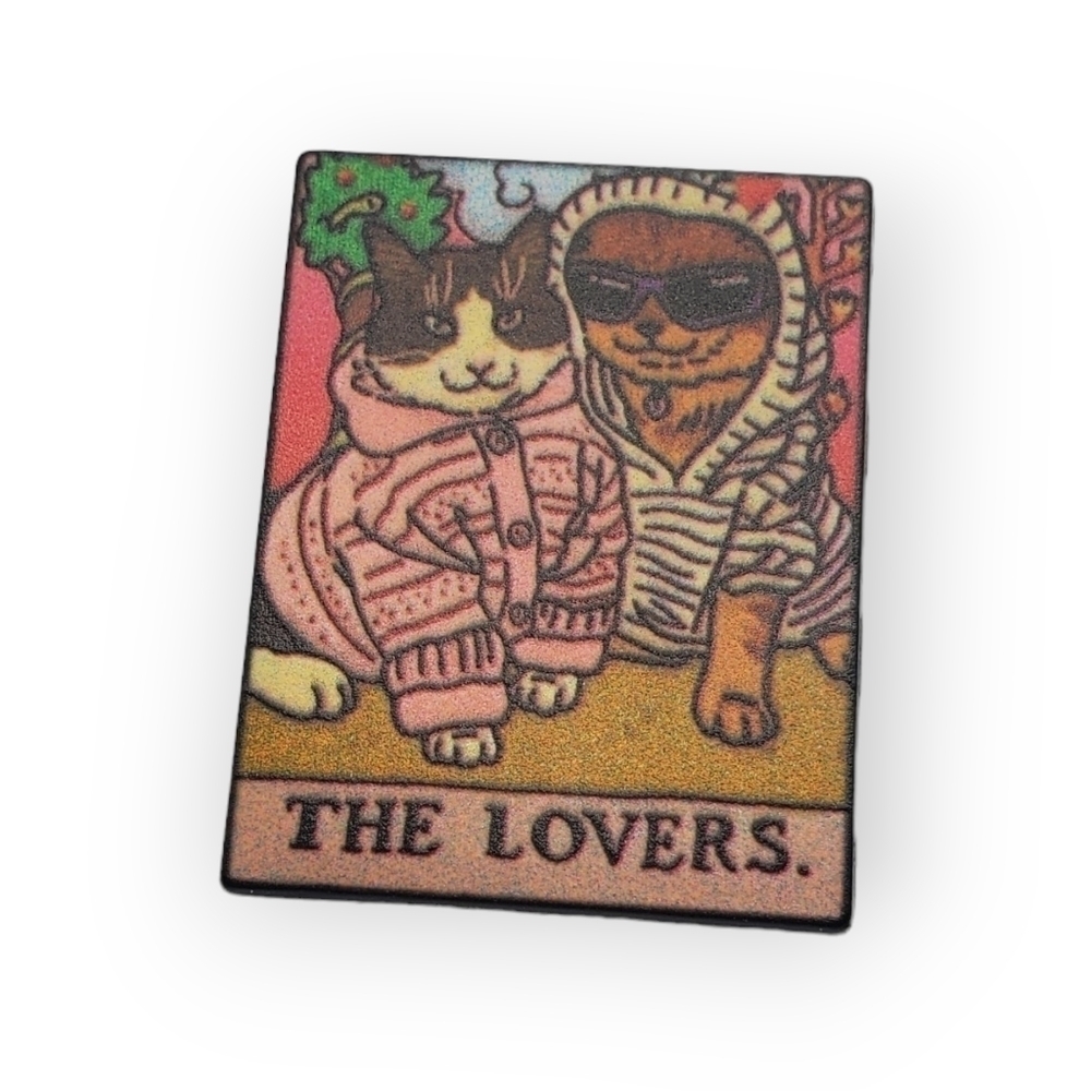 "The Lovers" Tarot Card Cat Pin